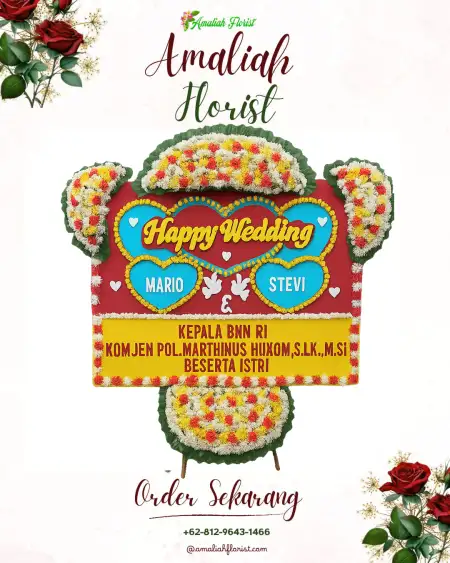 Papan Bunga Pernikahan Padangsari